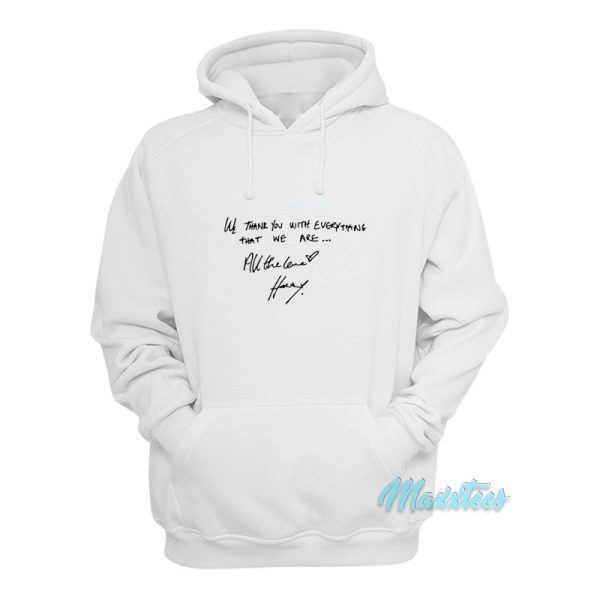 All The Love Harry Styles Handwriting Hoodie