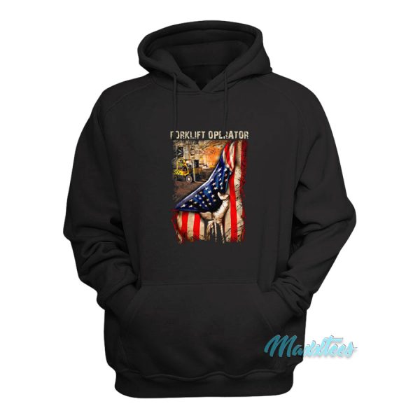 American Flag Forklift Operator Hoodie