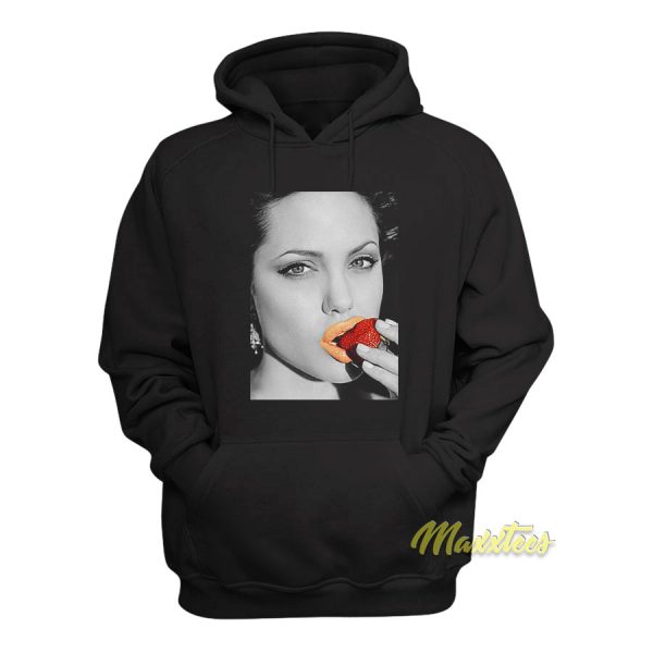 Angelina Jolie Bite Strawberry Hoodie