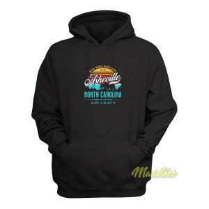 Asheville North Carolina Retro Blue Hoodie 1