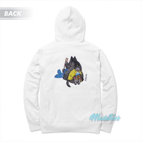 B Kliban Cat Hawaii Sashimi Hoodie