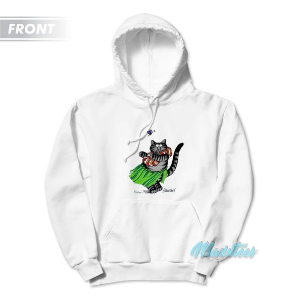 B Kliban Cat Hula Hawaii Hoodie