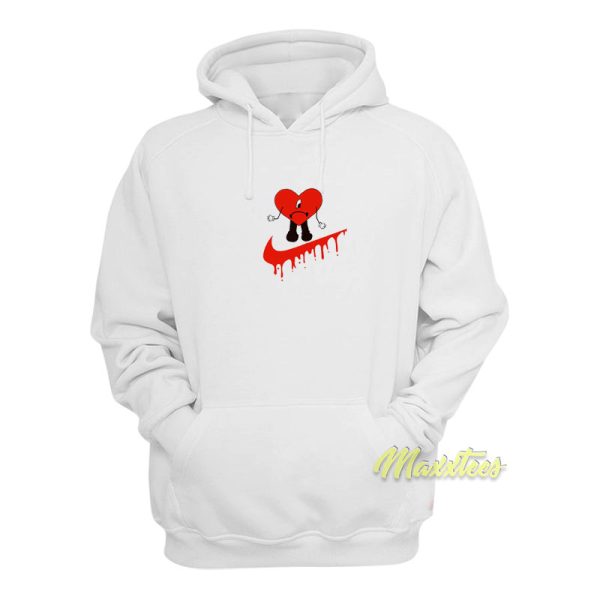 Bad Bunny Sad Heart Nike Funny Hoodie