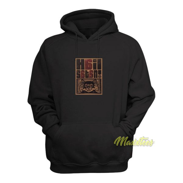 Bad Kitty Evil Cat Hail Satan 666 Hoodie