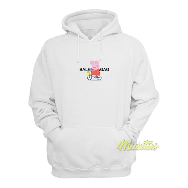 Balenciaga Peppa Pig Bicycle Parody Funny Hoodie