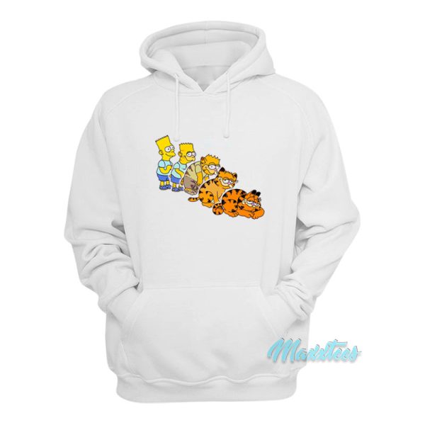 Bart Simpson And Garfield Hoodie