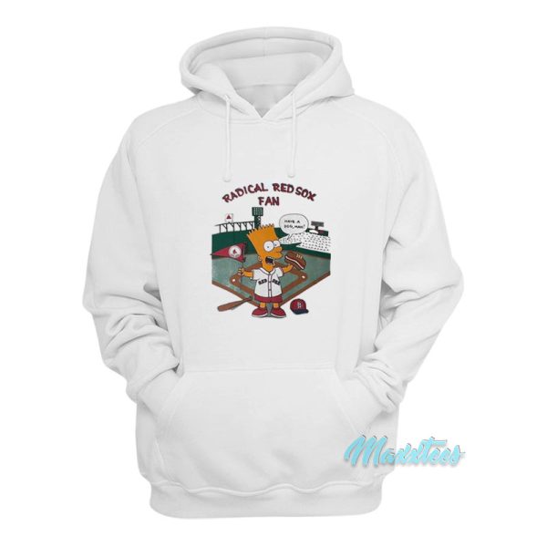 Bart Simpson Radical Red Sox Fan Hoodie