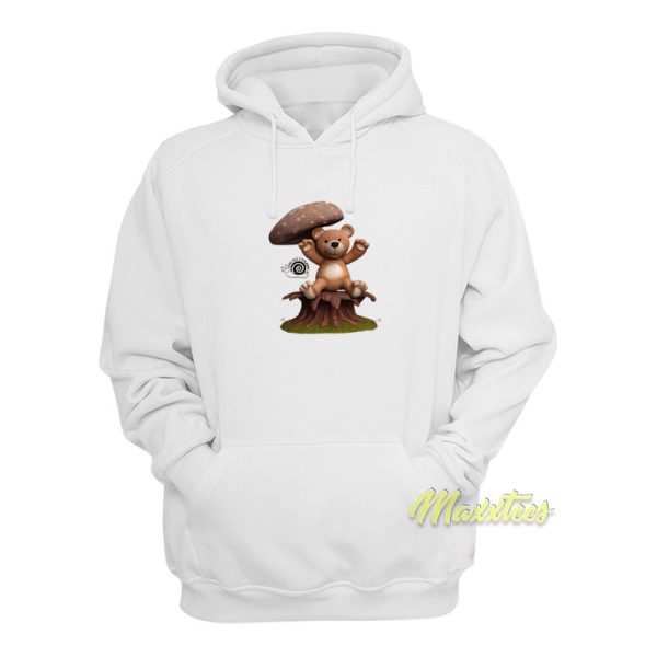 Bear Sitting On Mushroom Hoodie