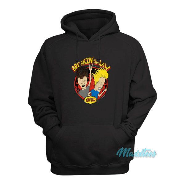 Beavis And Butt-Head Breakin The Law Flame Hoodie