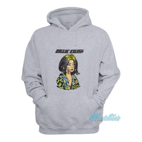 Billie Eilish Anime Portrait Hoodie