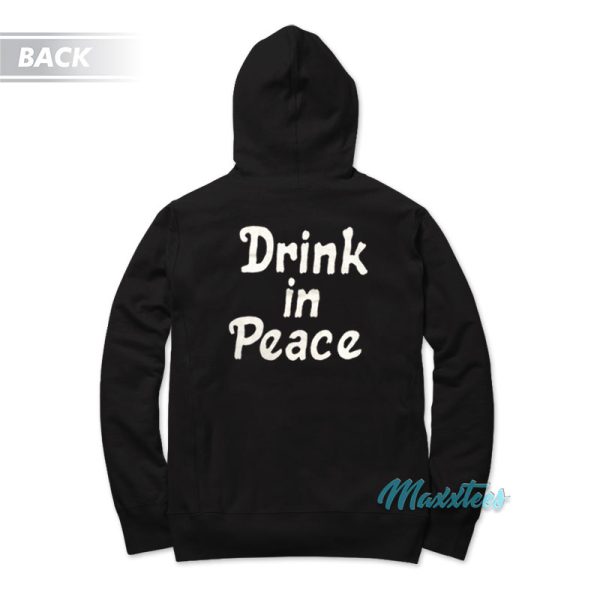 Black Death Vodka Drink In Peace Hoodie