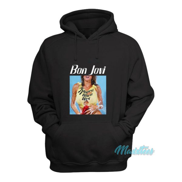 Bon Jovi Slippery When Wet Poster Hoodie