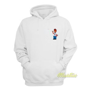 Bootleg Mens White Garfield Funny Hoodie 1