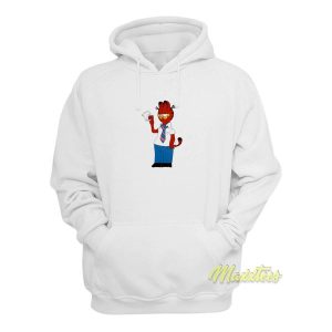 Bootleg Mens White Garfield Parody Hoodie 2