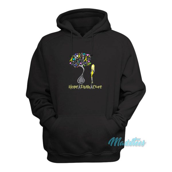 Brain Cancer Awareness Hope Faith Cure Hoodie