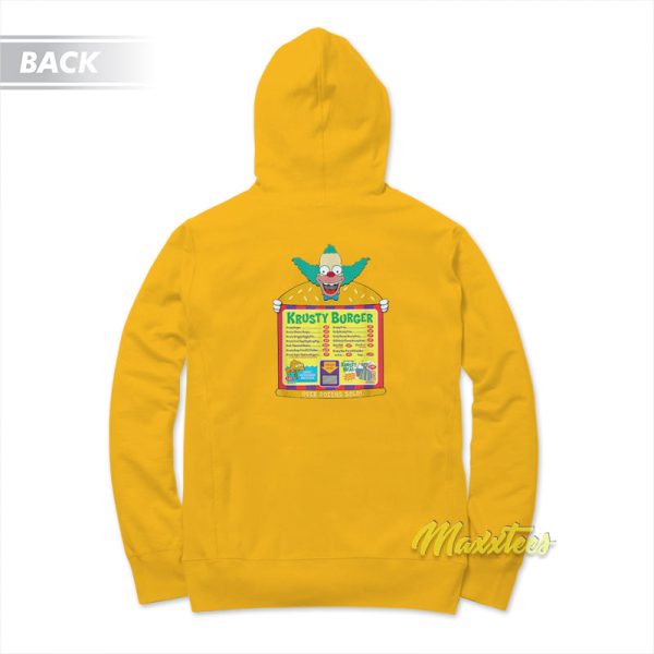 Burger Menu Krusty Burger Hoodie