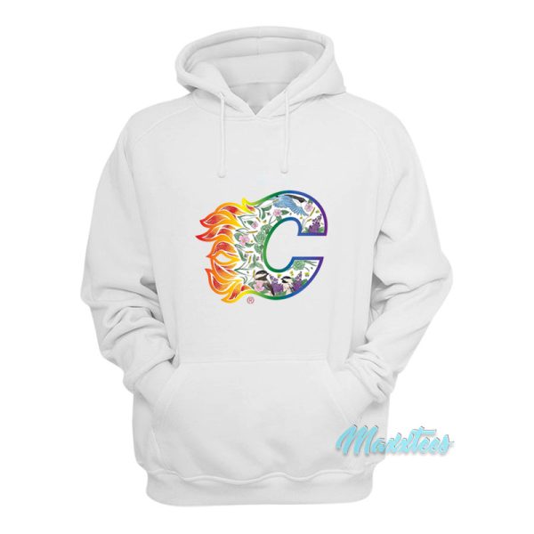 Calgary Flames Pride Night Logo Hoodie