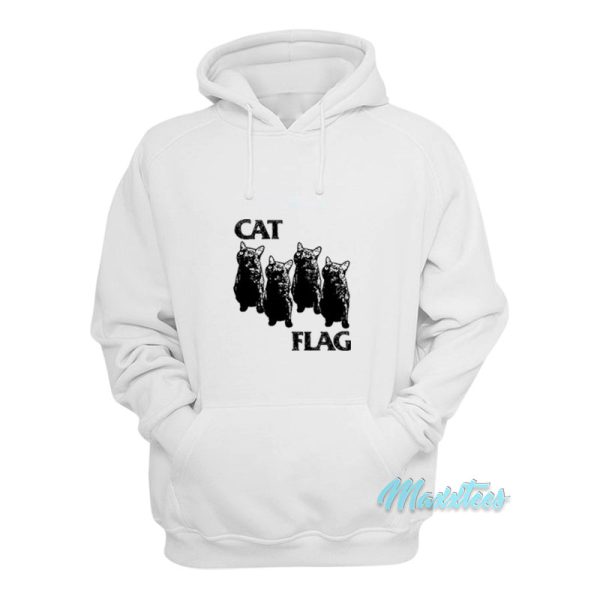 Cat Flag Parody Black Flag Hoodie