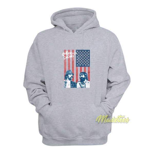 Cheech and Chong America Flag Hoodie