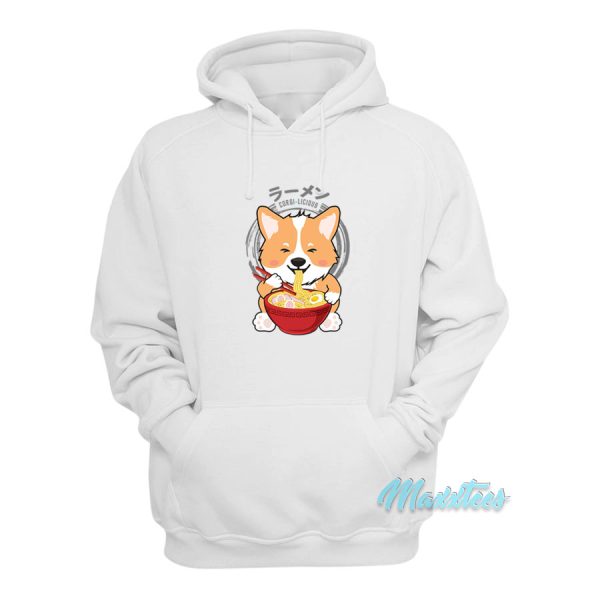 Corgi Eating Ramen Hoodie