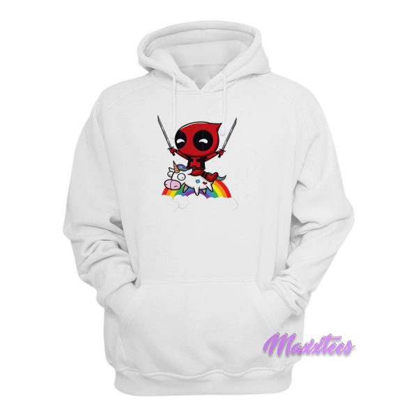 Deadpoll Riding A Unicorn Hoodie