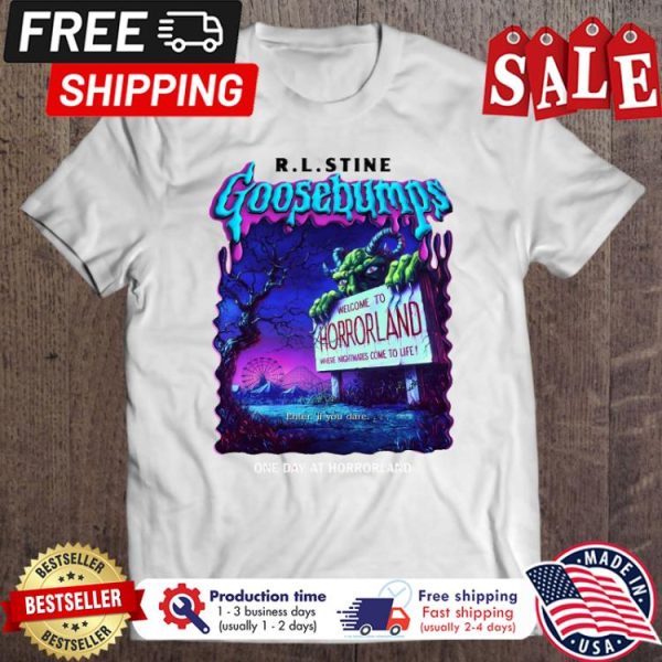 RL Stine goosebumps horrorland halloween shirt