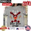 Reindeer buffalo plaid nurse boo boo crew snowflakes christmas shirt