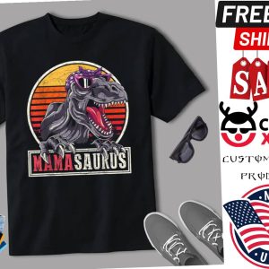 Retro Mamasaurus T Rex Dinosaur Funny Mama Saurus Mother Shirt