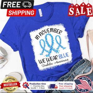 Ribbon In november we wear blue diabetes awareness shirt
