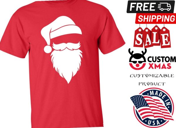 Santa Claus Face Christmas Men’s Shirt