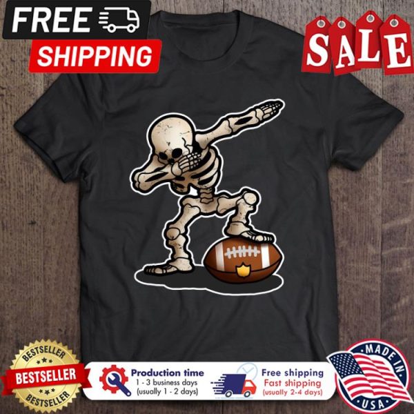 Skeleton Dabbing American Football Halloween shirt