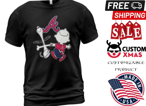 Snoopy and Charlie Brown dancing with Atlanta Braves Shirt