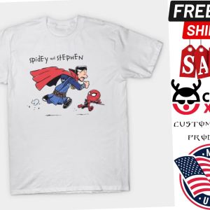 Spider-man and Doctor Stange No Way Home  Calvin And Hobbes T-Shirt