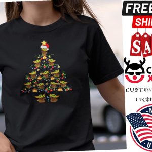 Star Wars Baby Yoda Christmas Tree Shirt