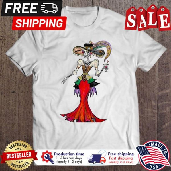 Steampunk Catrina day of the dead halloween shirt