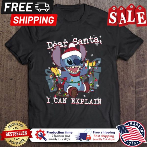 Stitch dear santa I can explain christmas shirt