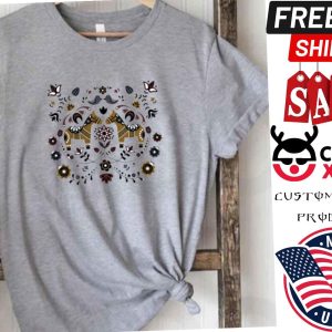 Swedish Dala Horse Scandinavian Folk Art Christmas Holiday Gift Shirt