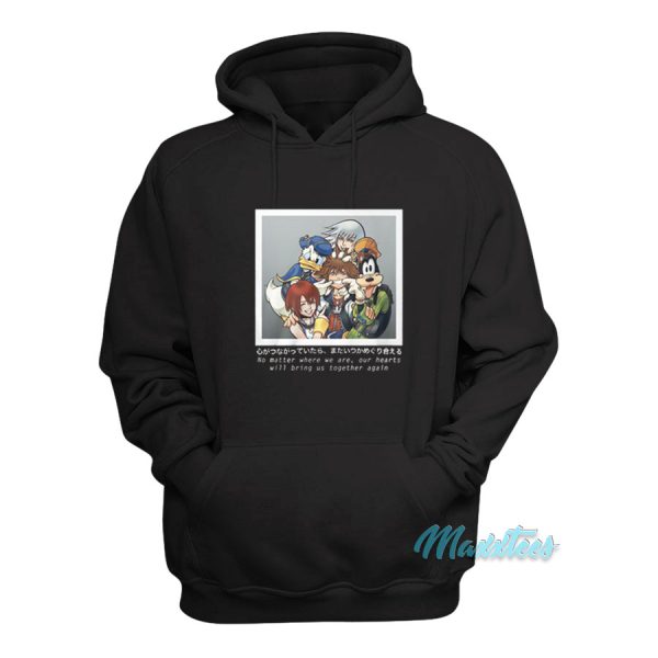 Cartoon No Matter Where We Are Our Hearts Hoodie