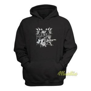 Cat Rock Playing Guitar and Drums Hoodie 1