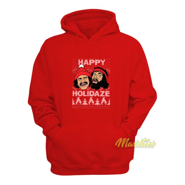 Cheech and Chong Happy Holidaze Christmas Hoodie