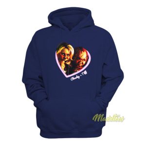 Chucky and Tiffany Heart Hoodie 2