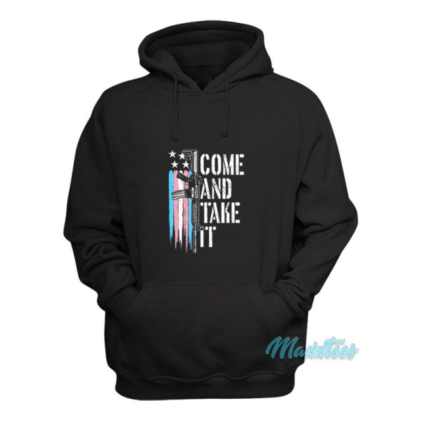 Come And Take It Ar 15 Gun Trans Flag Hoodie