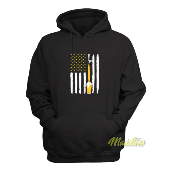 Craft Beer American Flag Hoodie