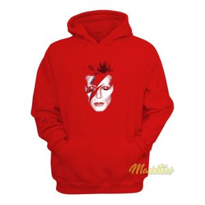 David Bowie Aladdin Sane Red Bolt Hoodie 2