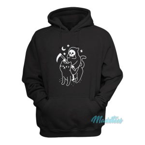 Death Rides A Black Cat Hoodie 1