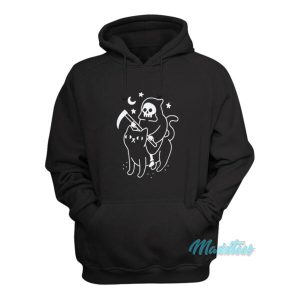 Death Rides A Black Cat Hoodie 2