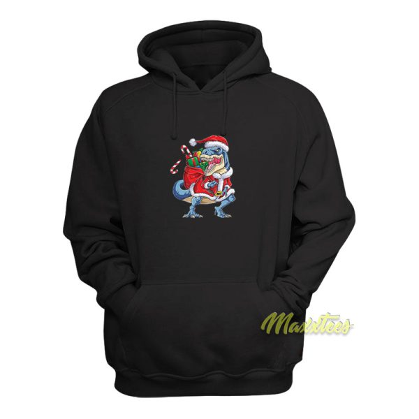 Dinosaur T Rex Christmas Hoodie