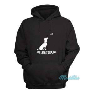 Dog Look At Airplane Hoodie 1