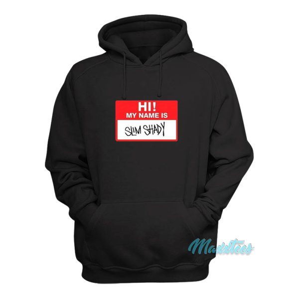 Eminem Hi My Name Is Slim Shady Name Tag Hoodie