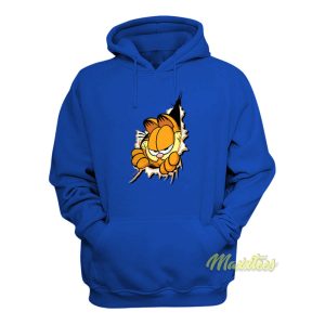Garfield Heather Garfield Peeking Out Hoodie 1